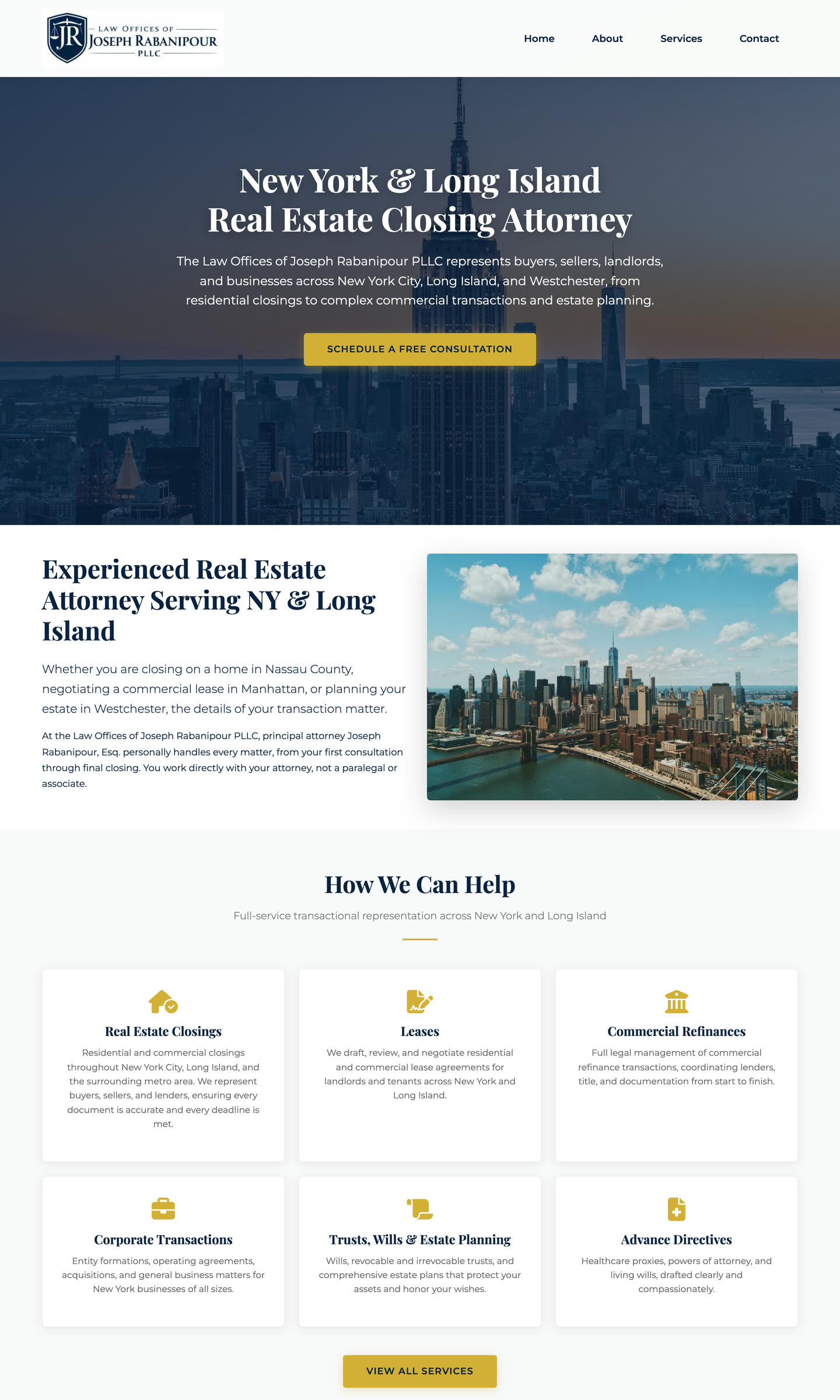 Rabanipour Law website, home page